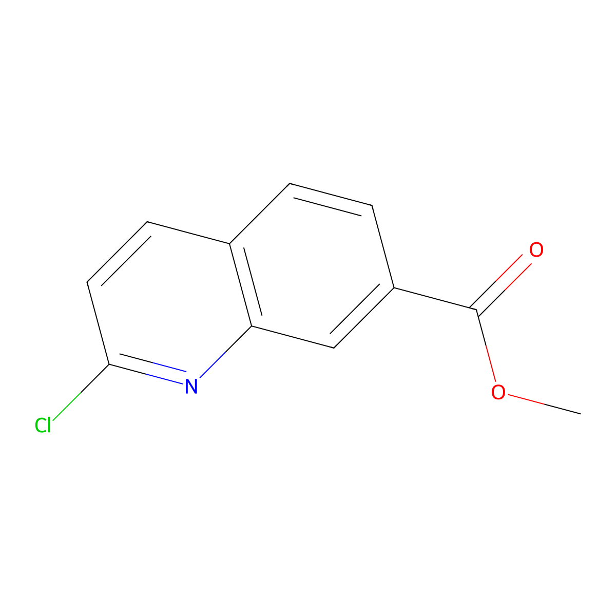 Methyl 2-chloroquinoline-7-carboxylate molecular structure, CAS 1416801-65-4