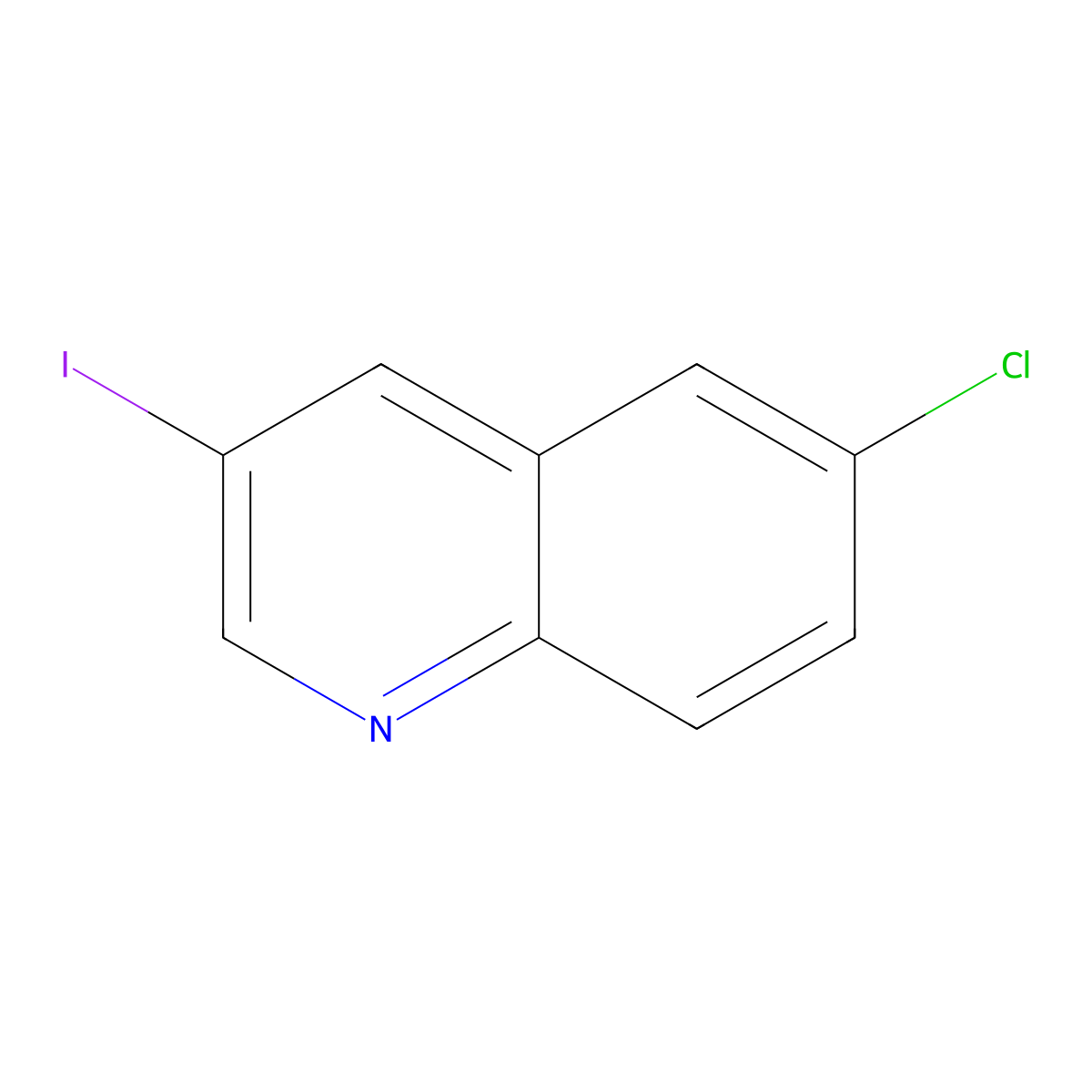 6-Chloro-3-iodoquinoline molecular structure, CAS 1416801-72-3