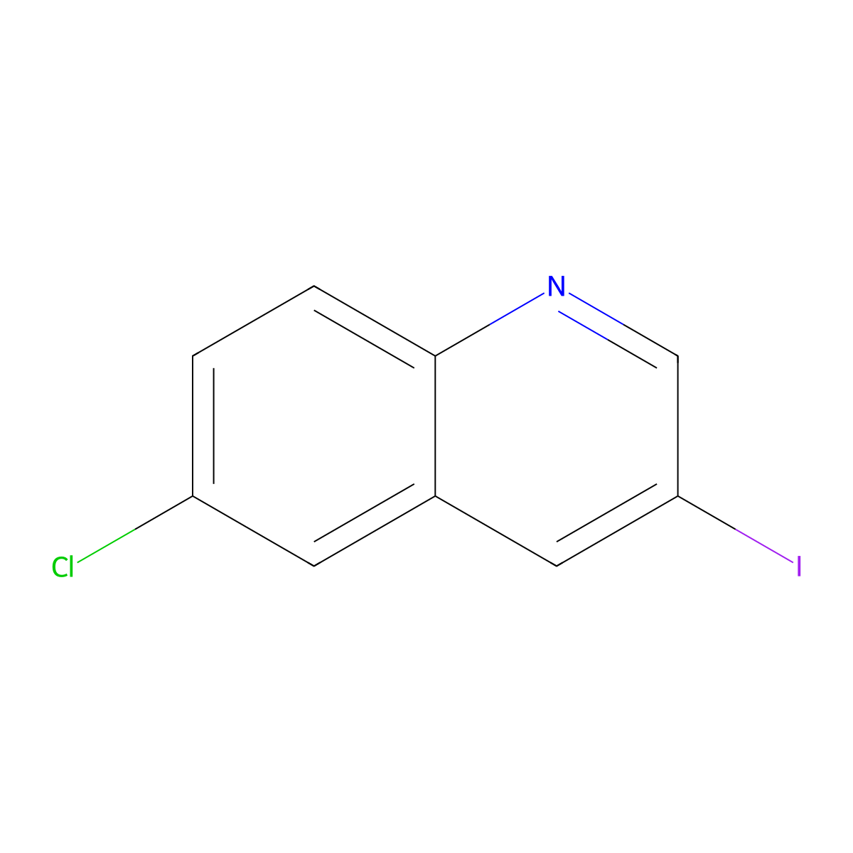 6-Chloro-3-iodoquinoline molecular structure, CAS 1416801-72-3