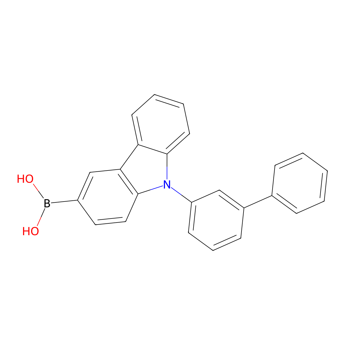 9-(Biphenyl-3-yl)-carbazol-3-yl boronic acid molecular structure, CAS 1416814-68-0
