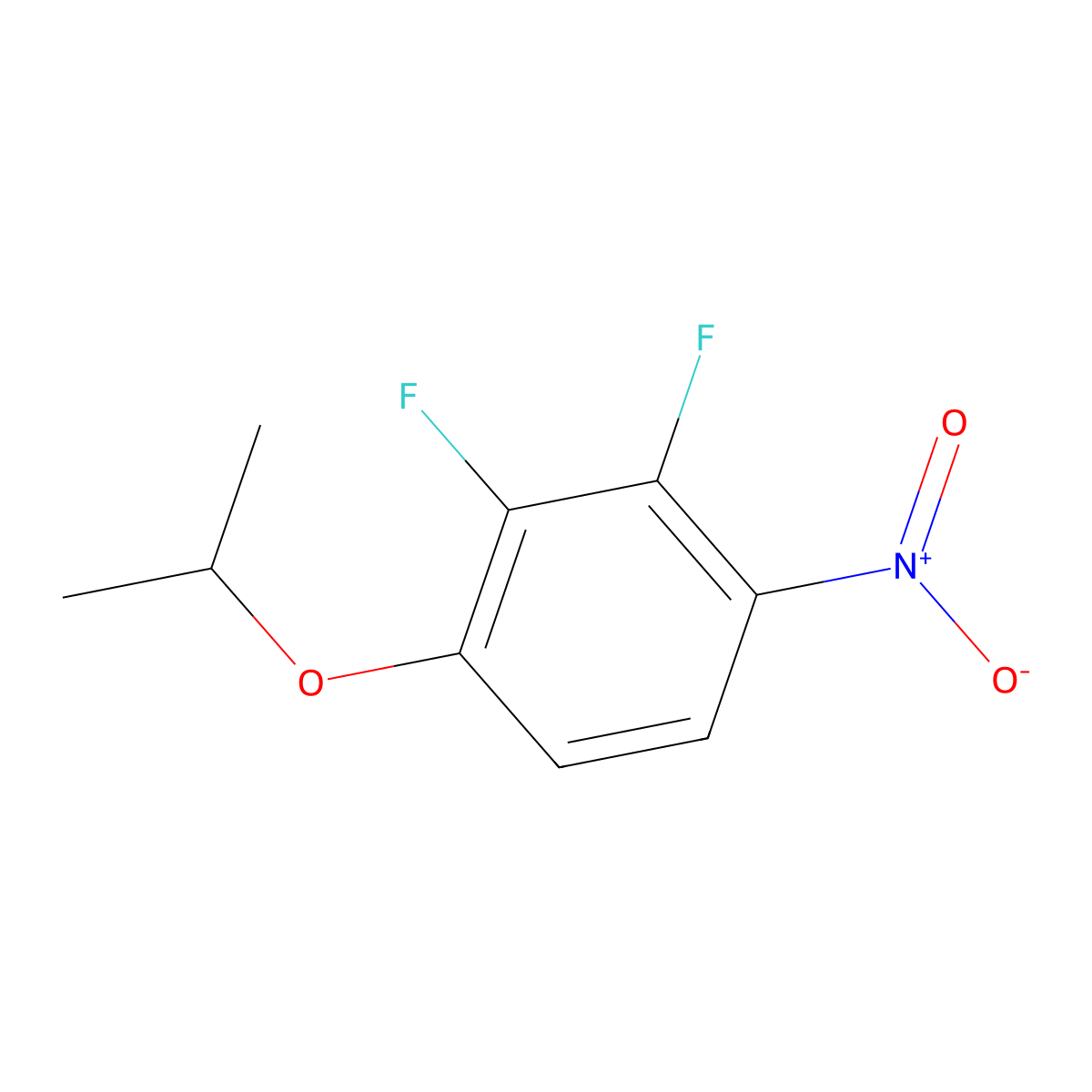 2,3-Difluoro-1-nitro-4-(propan-2-yloxy)benzene molecular structure, CAS 1416818-76-2