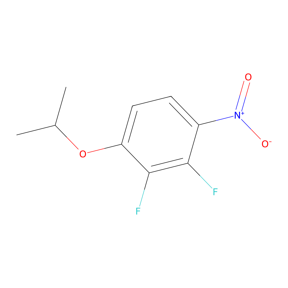 2,3-Difluoro-1-nitro-4-(propan-2-yloxy)benzene molecular structure, CAS 1416818-76-2