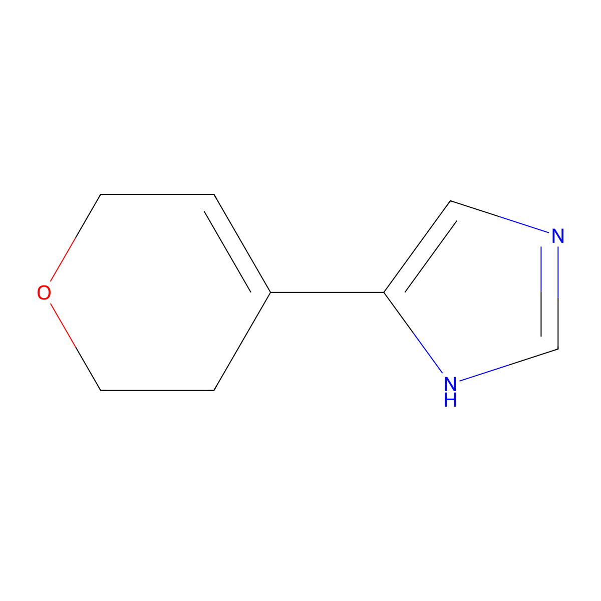 4-(3,6-dihydro-2H-pyran-4-yl)-1H-imidazole molecular structure, CAS 1416818-80-8