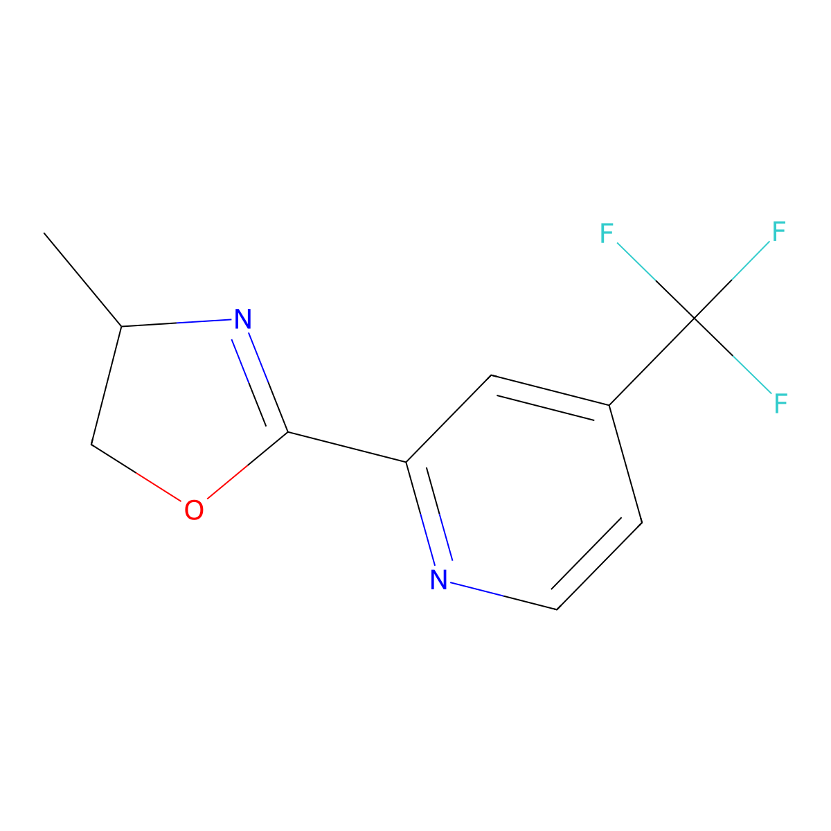 (S)-4-Methyl-2-(4-(trifluoromethyl)pyridin-2-yl)-4,5-dihydrooxazole molecular structure, CAS 1416820-33-1