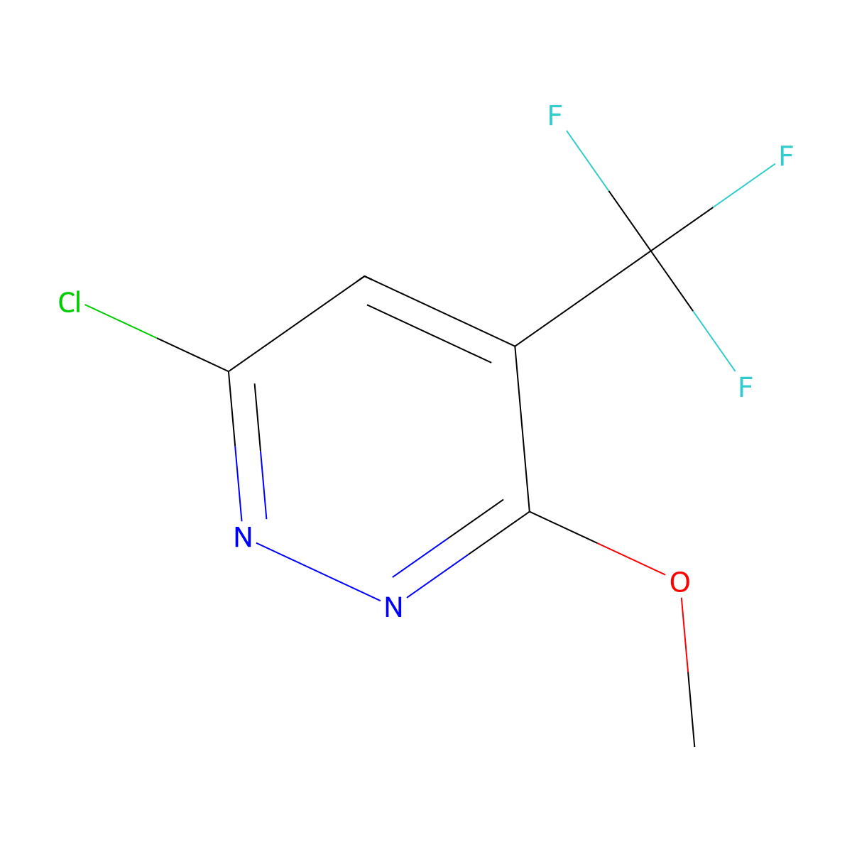 6-Chloro-3-methoxy-4-(trifluoromethyl)pyridazine molecular structure, CAS 1416821-58-3