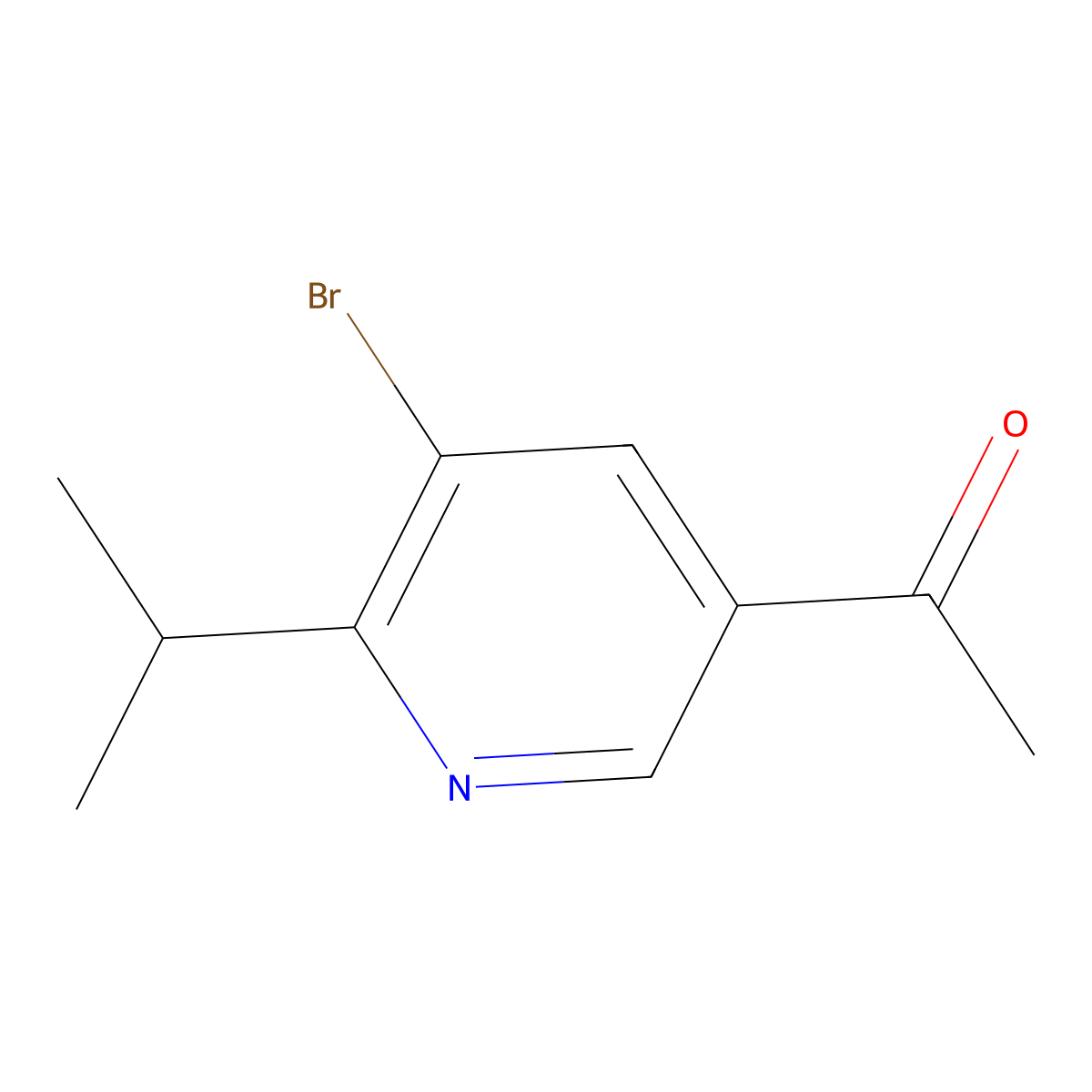 1-(5-Bromo-6-isopropylpyridin-3-yl)ethan-1-one molecular structure, CAS 1416821-92-5