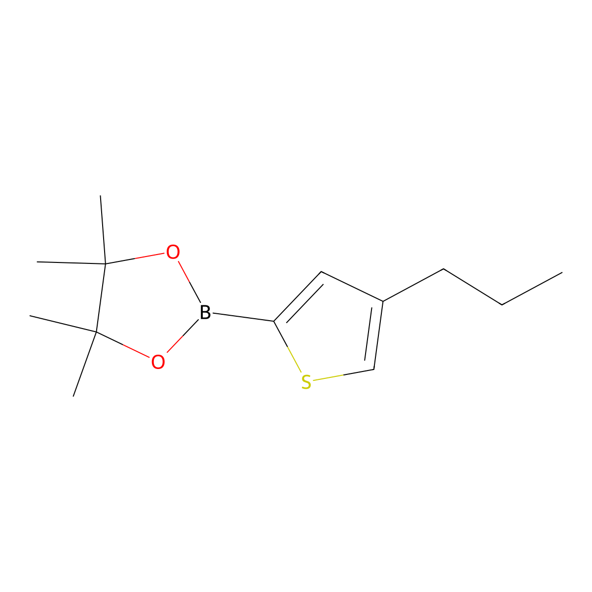 4-(n-Propyl)thiophene-2-boronic acid pinacol ester molecular structure, CAS 1416851-16-5