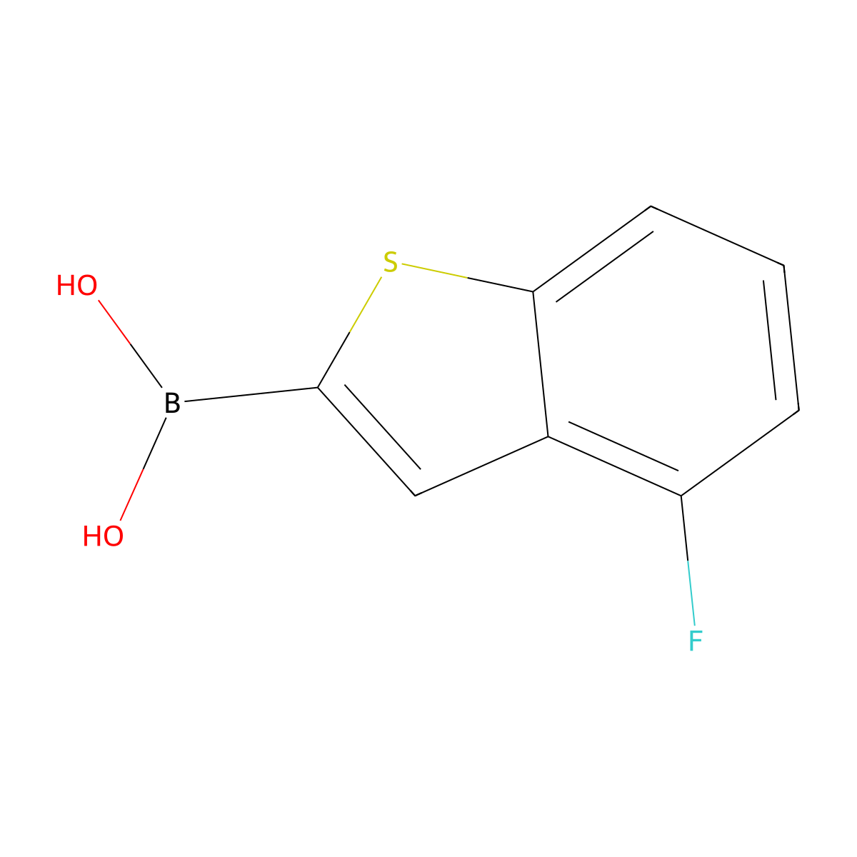 (4-Fluoro-1-benzothiophen-2-yl)boronic acid molecular structure, CAS 1416853-79-6