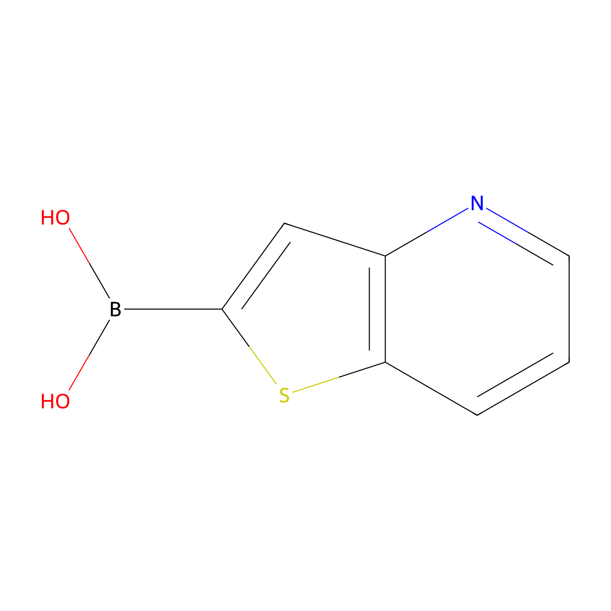 {Thieno[3,2-b]pyridin-2-yl}boronic acid molecular structure, CAS 1416853-80-9