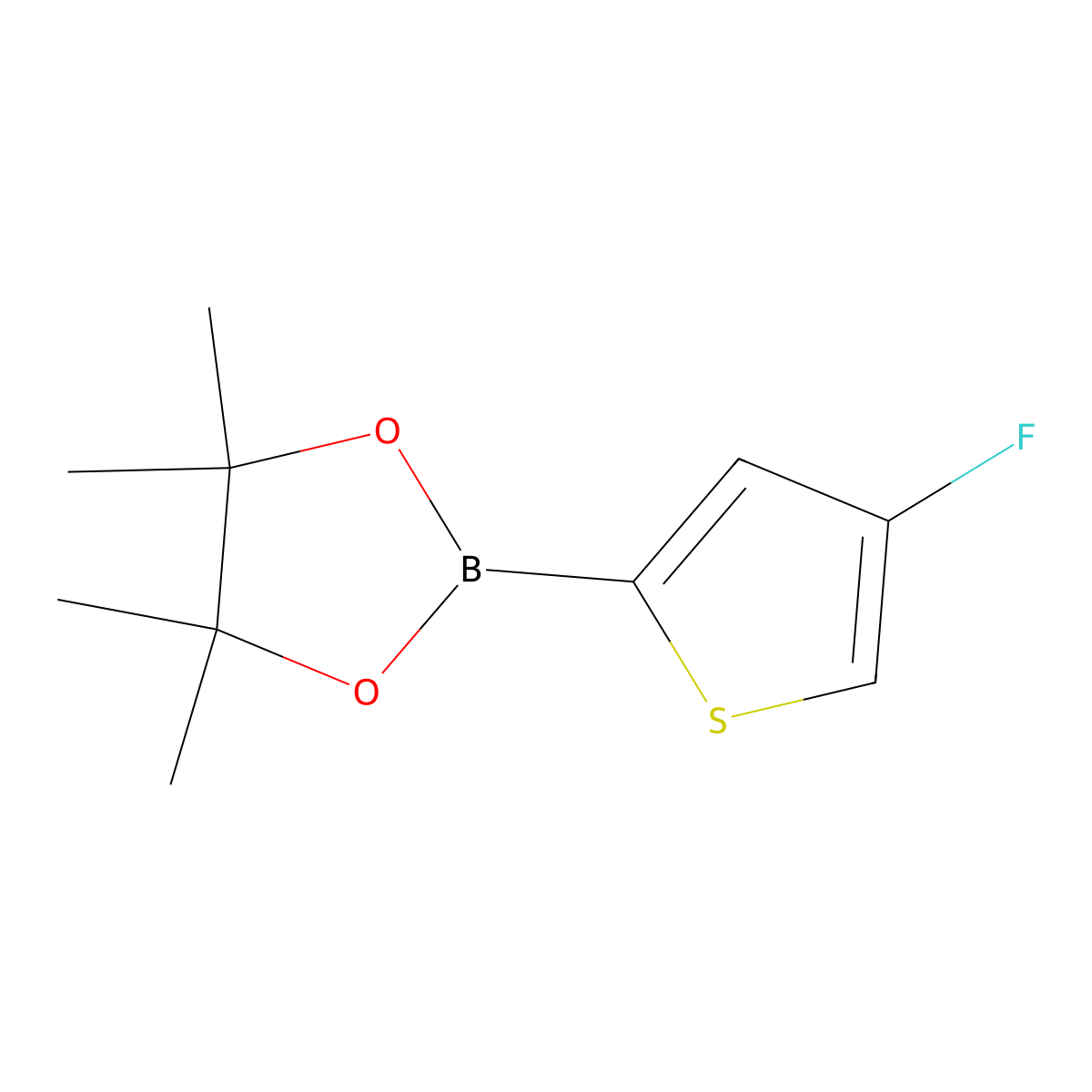 2-(4-Fluorothiophen-2-yl)-4,4,5,5-tetramethyl-1,3,2-dioxaborolane molecular structure, CAS 1416853-81-0