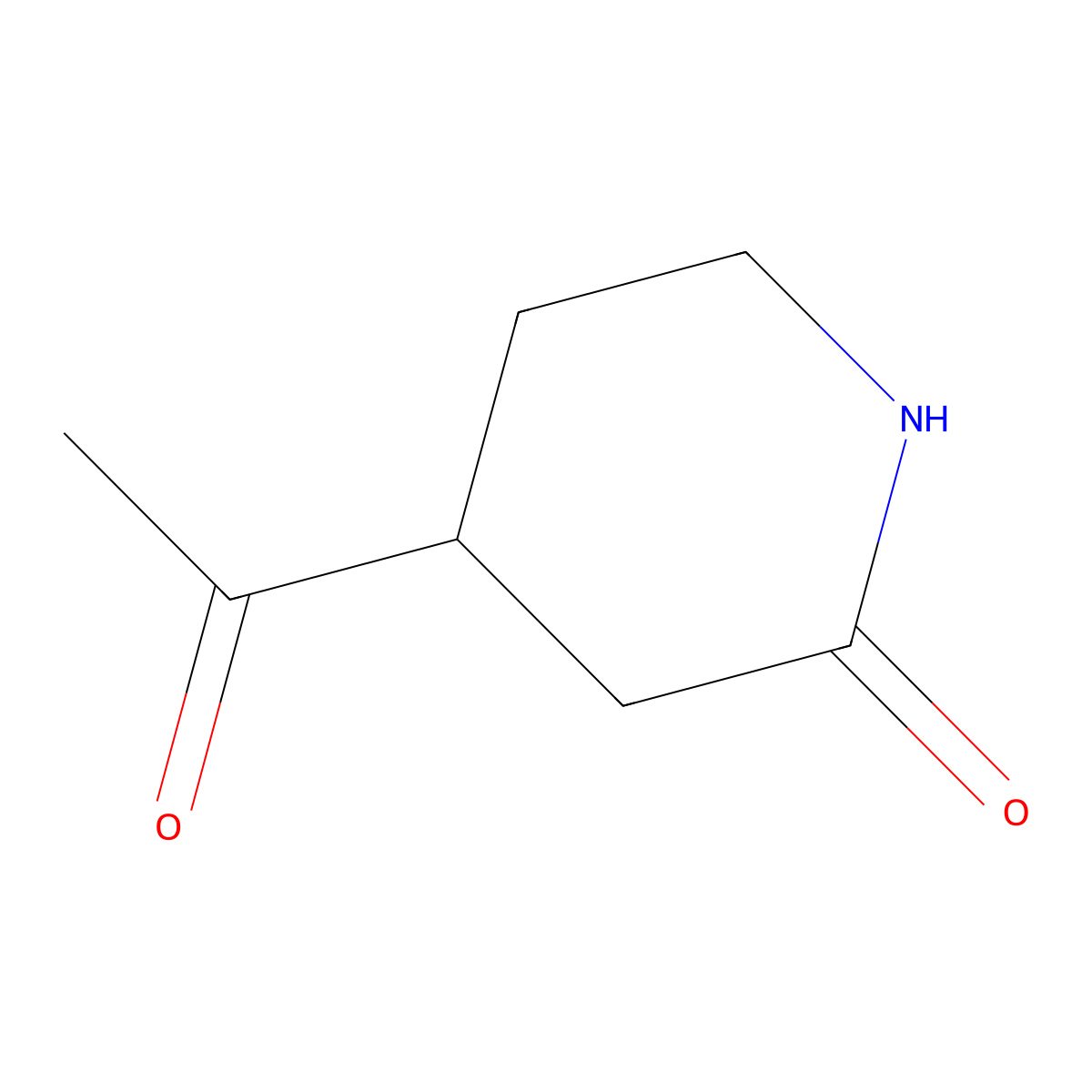 4-Acetylpiperidin-2-one molecular structure, CAS 1416908-28-5