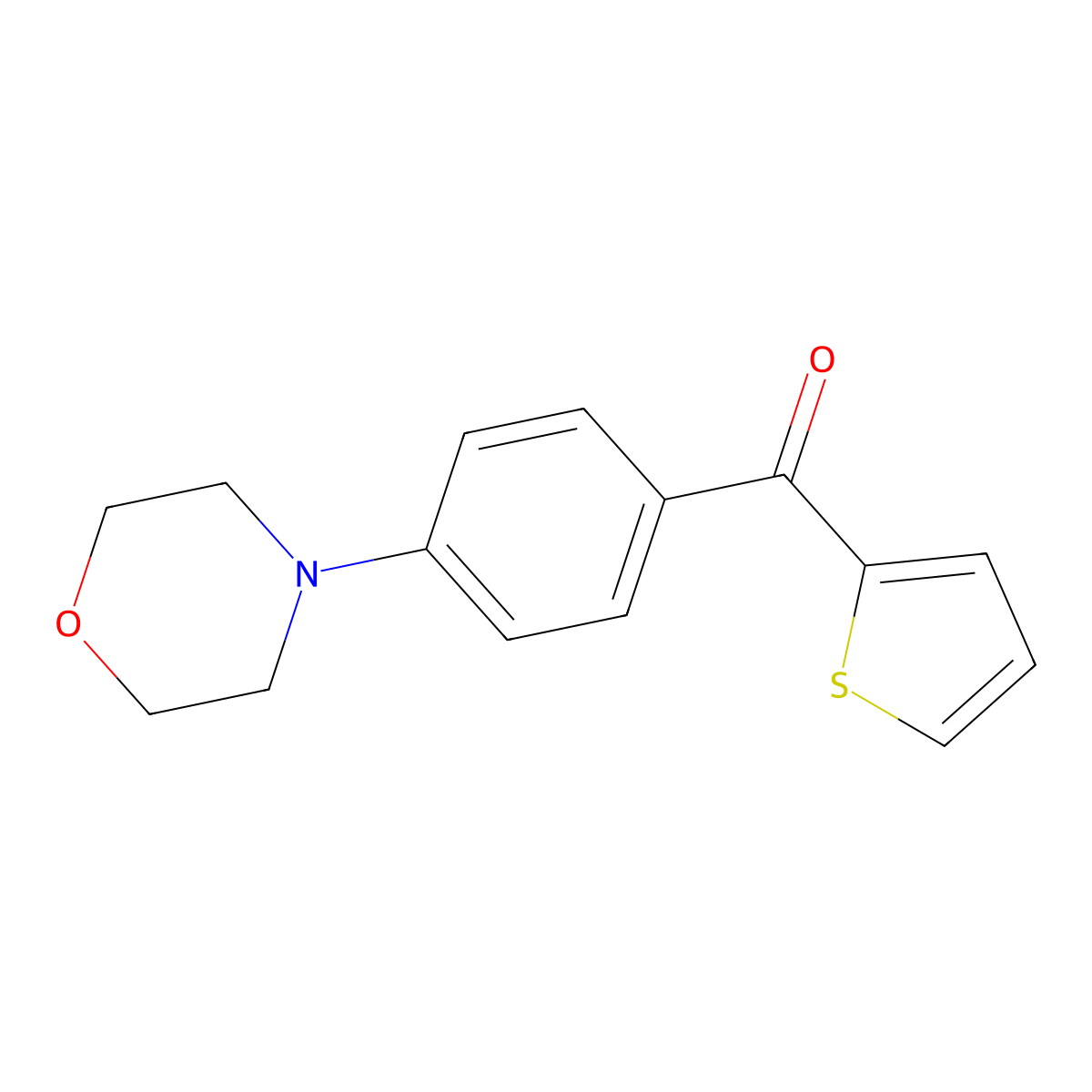 Methanone, [4-(4-morpholinyl)phenyl]-2-thienyl- molecular structure, CAS 141691-59-0