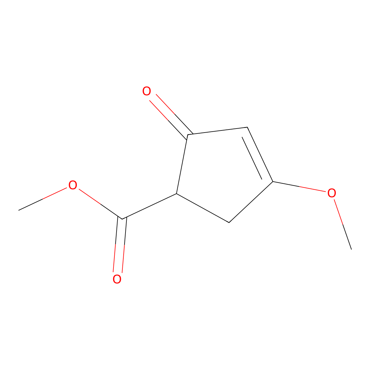 Methyl 4-methoxy-2-oxocyclopent-3-ene-1-carboxylate molecular structure, CAS 141693-19-8
