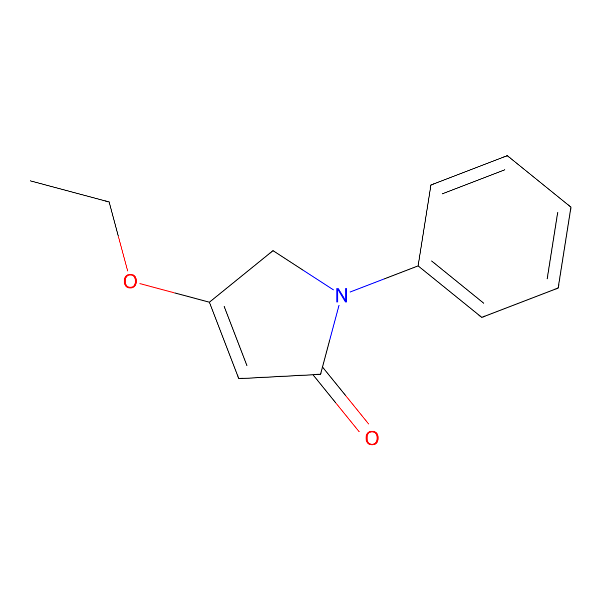 4-ethoxy-1-phenyl-1H-pyrrol-2(5H)-one molecular structure, CAS 141694-11-3