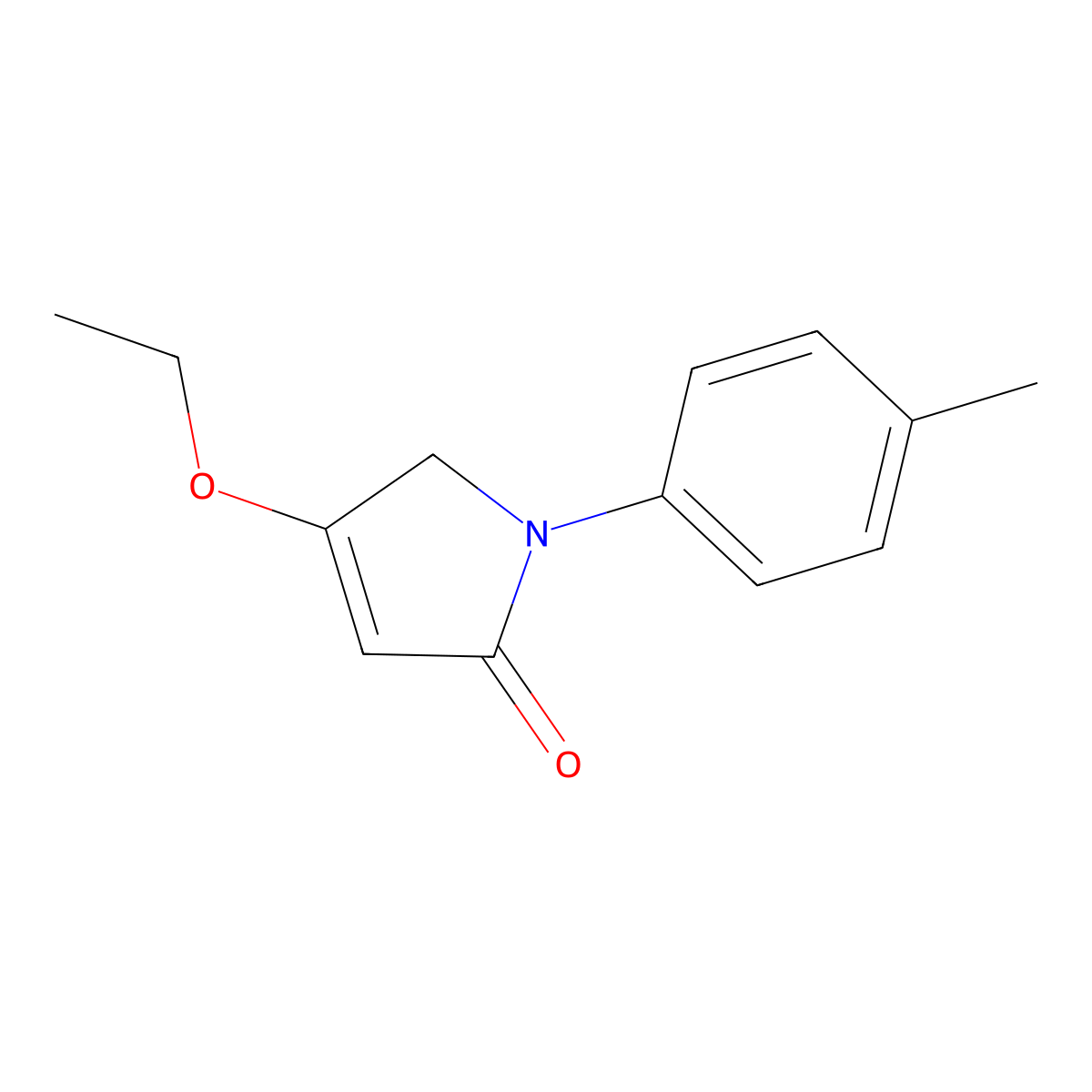 4-ethoxy-1-(p-tolyl)-1H-pyrrol-2(5H)-one molecular structure, CAS 141694-12-4