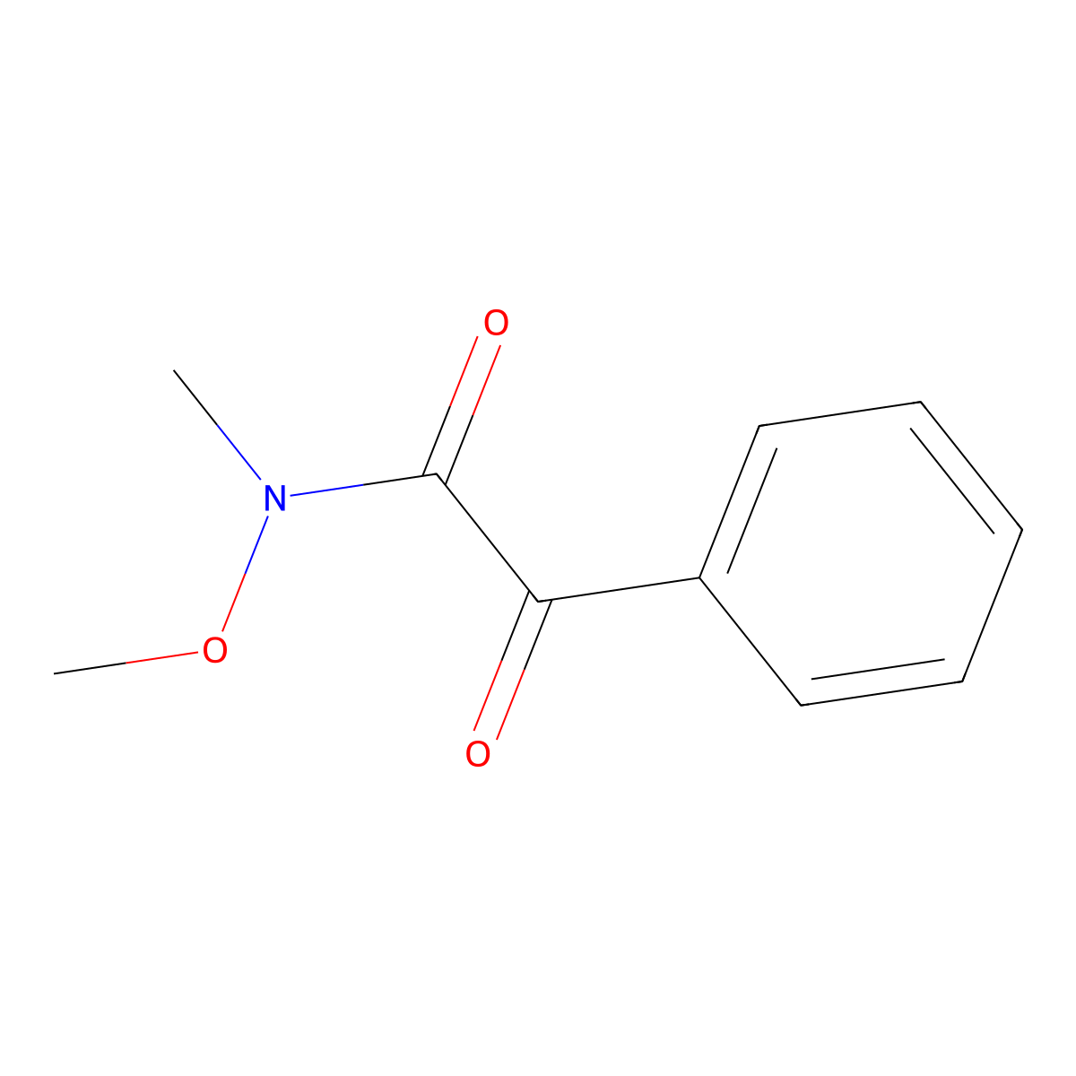 N-Methoxy-N-methyl-alpha-oxobenzeneacetamide molecular structure, CAS 141694-25-9