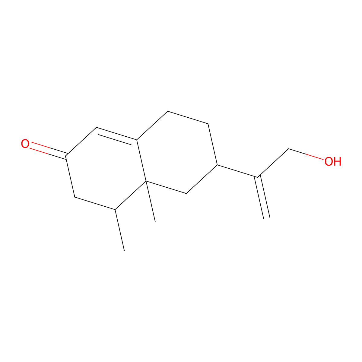 12-Hydroxynootkatone molecular structure, CAS 141695-86-5