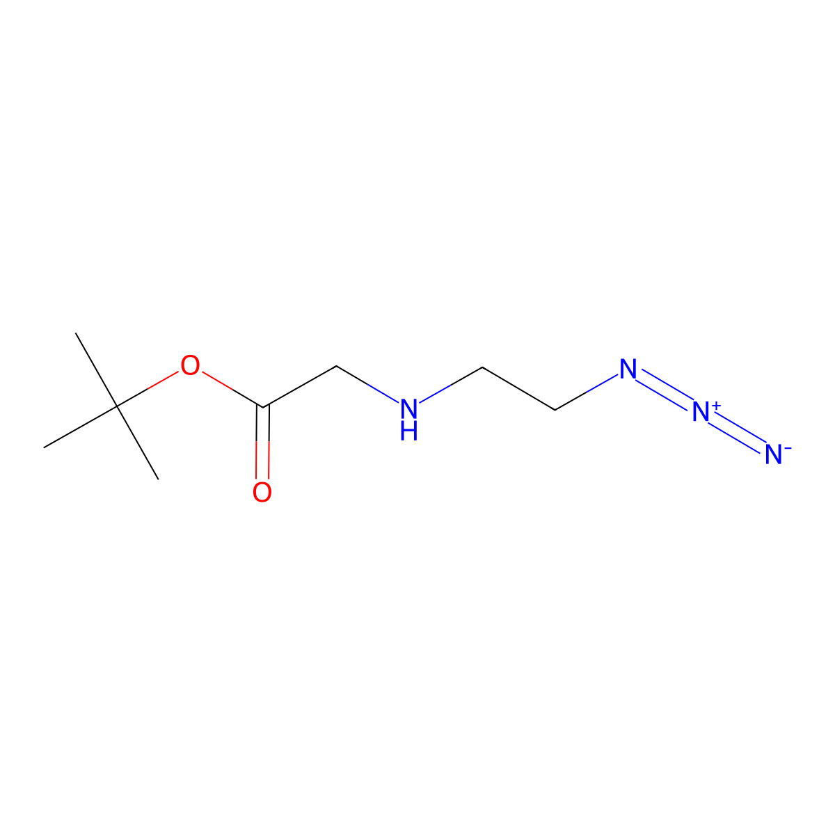 Tert-butyl 2-[(2-azidoethyl)amino]acetate molecular structure, CAS 1416972-47-8