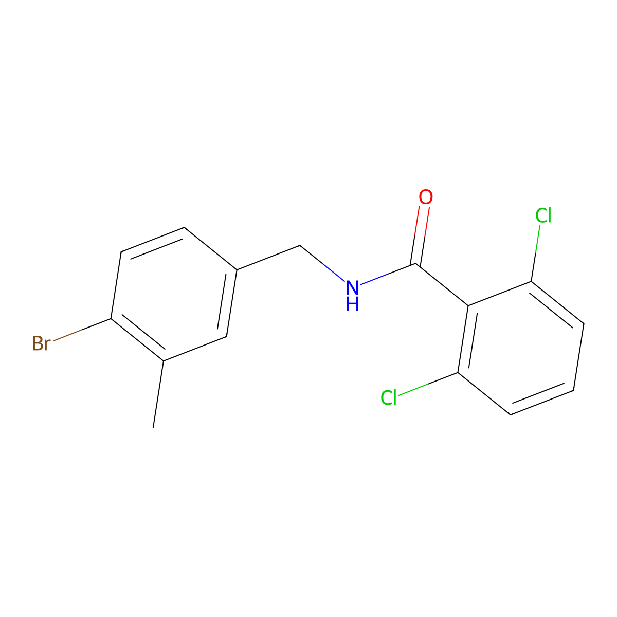 N-(4-Bromo-3-methylbenzyl)-2,6-dichlorobenzamide molecular structure, CAS 1416975-54-6