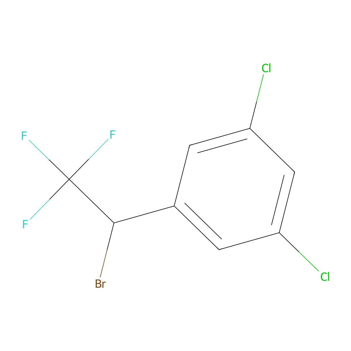 1-(1-Bromo-2,2,2-trifluoroethyl)-3,5-dichlorobenzene molecular structure, CAS 1416979-46-8