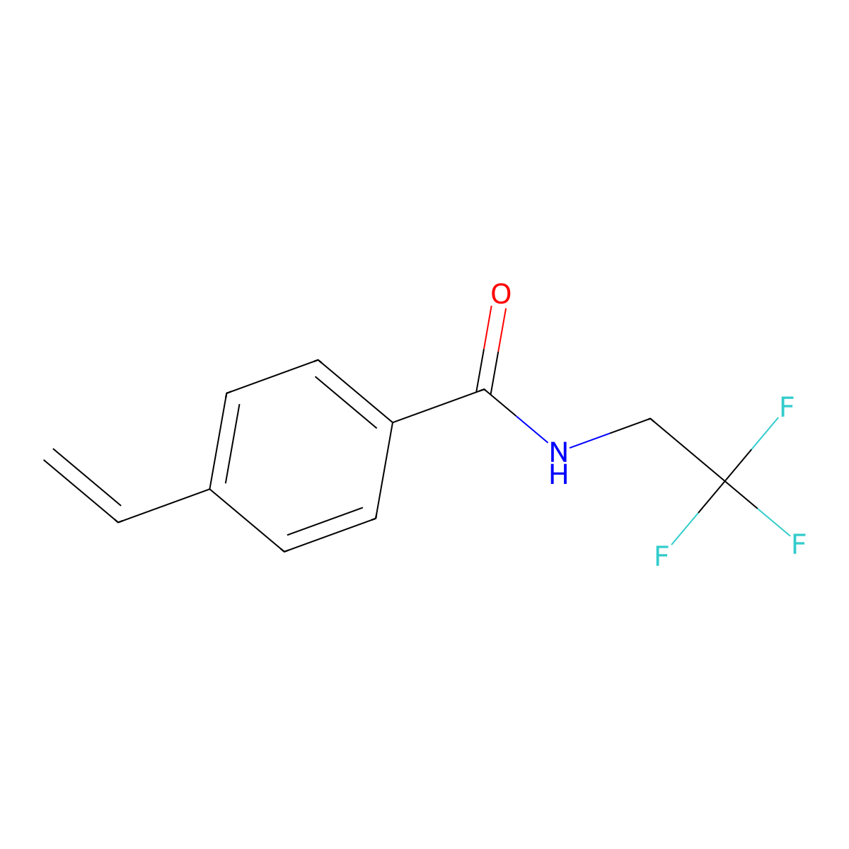 N-(2,2,2-trifluoroethyl)-4-vinylbenzamide molecular structure, CAS 1416979-52-6