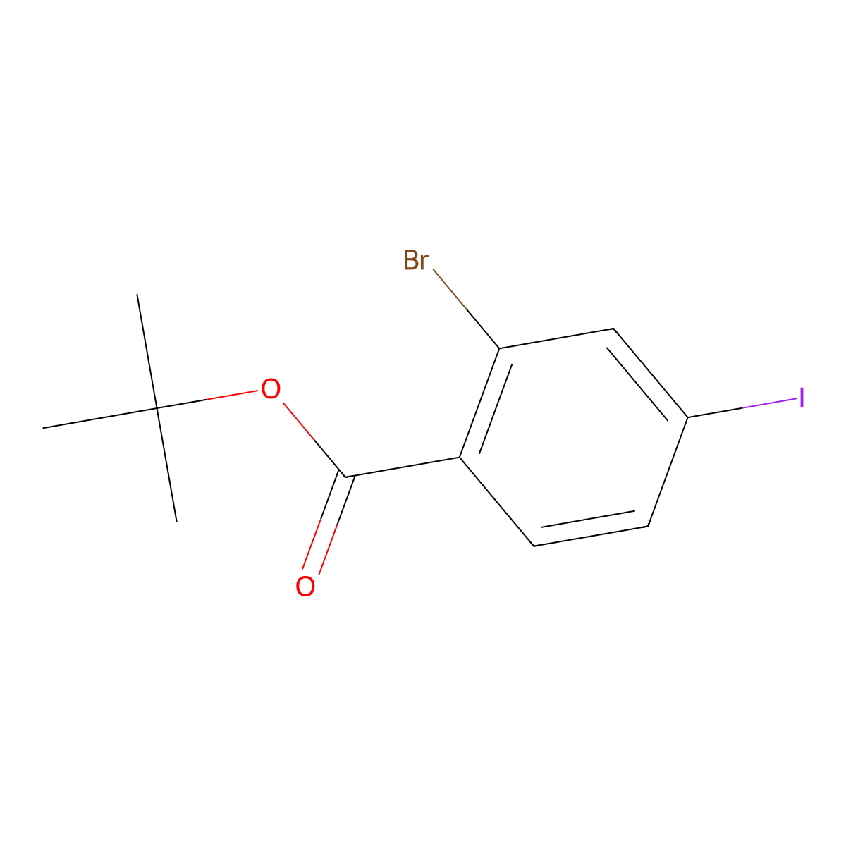 2-Bromo-4-iodo-benzoic acid tert-butyl ester molecular structure, CAS 1416979-55-9