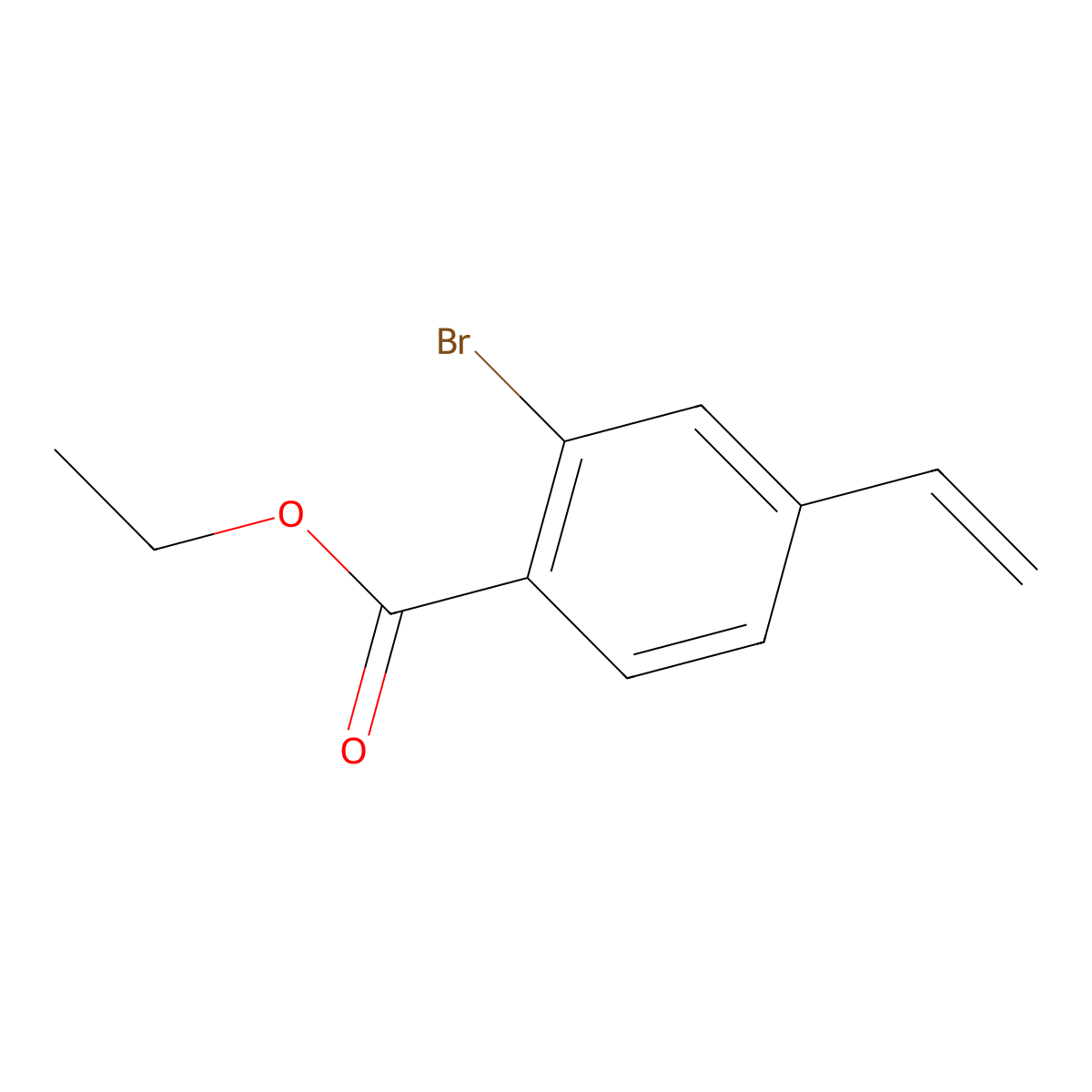 Ethyl 2-bromo-4-vinylbenzoate molecular structure, CAS 1416979-61-7