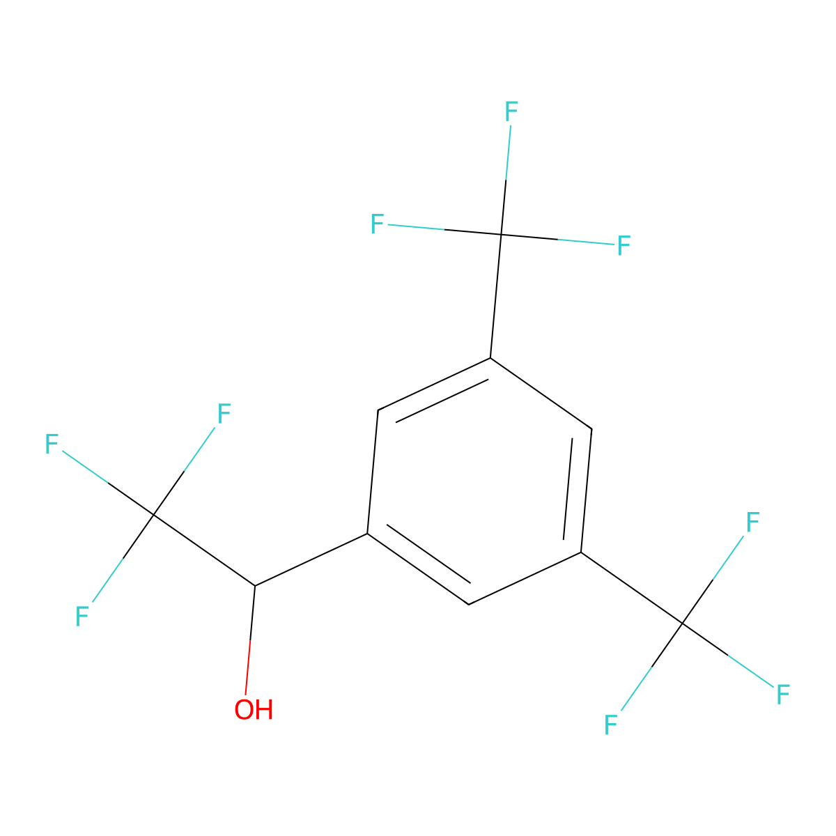 alpha,3,5-Tris(trifluoromethyl)benzyl Alcohol molecular structure, CAS 1416980-66-9