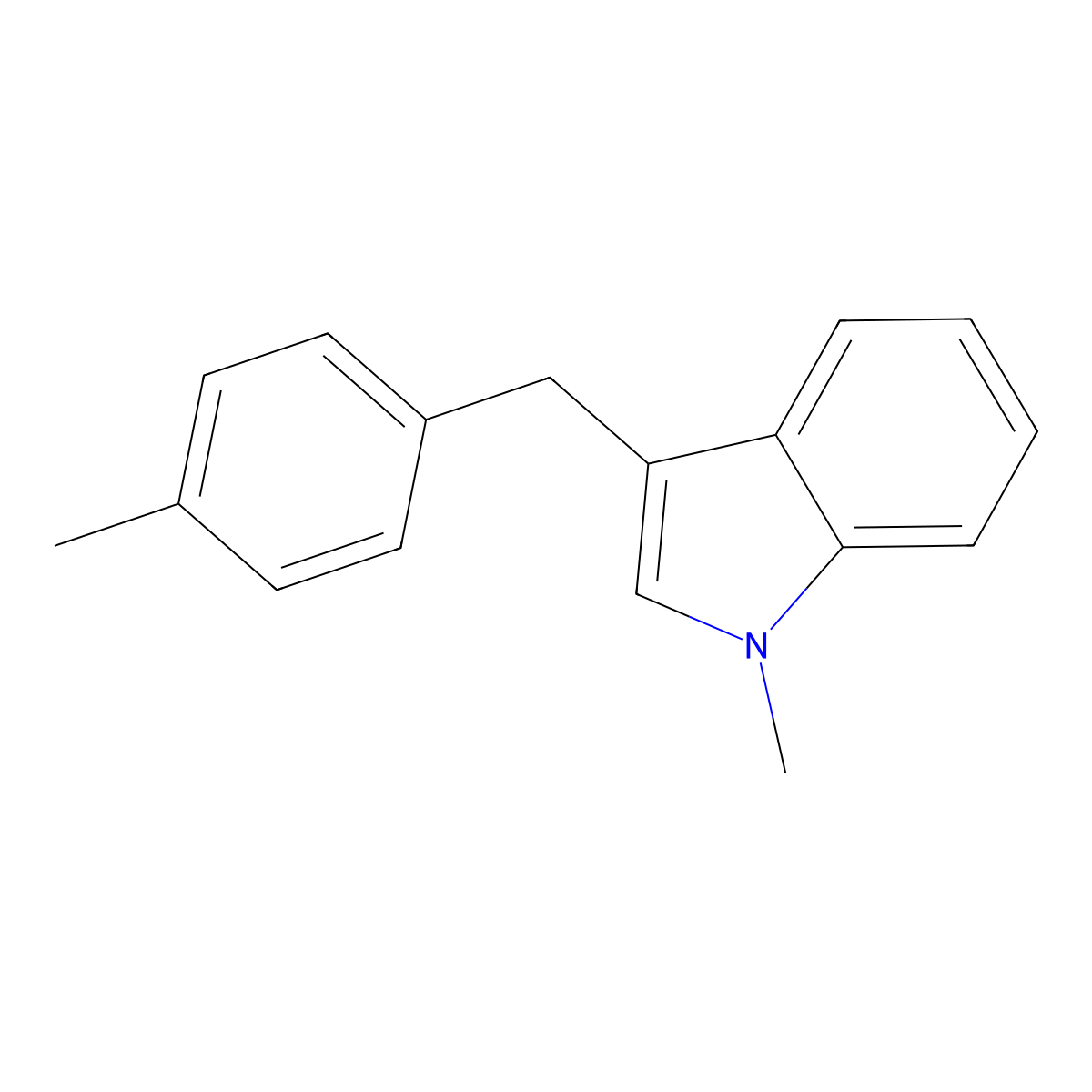 1-Methyl-3-(4-methylbenzyl)-1H-indole molecular structure, CAS 1416981-88-8