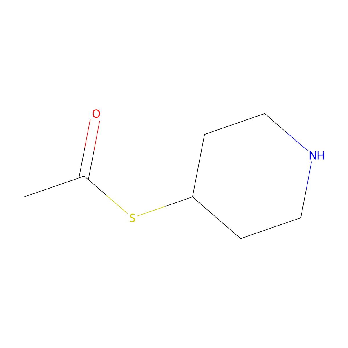 1-(Piperidin-4-ylsulfanyl)ethan-1-one molecular structure, CAS 141699-67-4