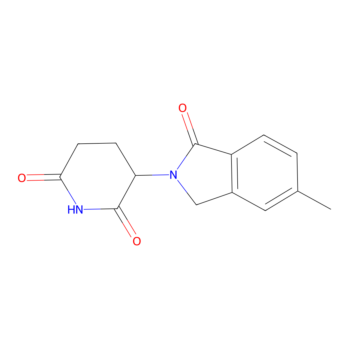 3-(5-methyl-1-oxo-2,3-dihydro-1H-isoindol-2-yl)piperidine-2,6-dione molecular structure, CAS 1416990-03-8
