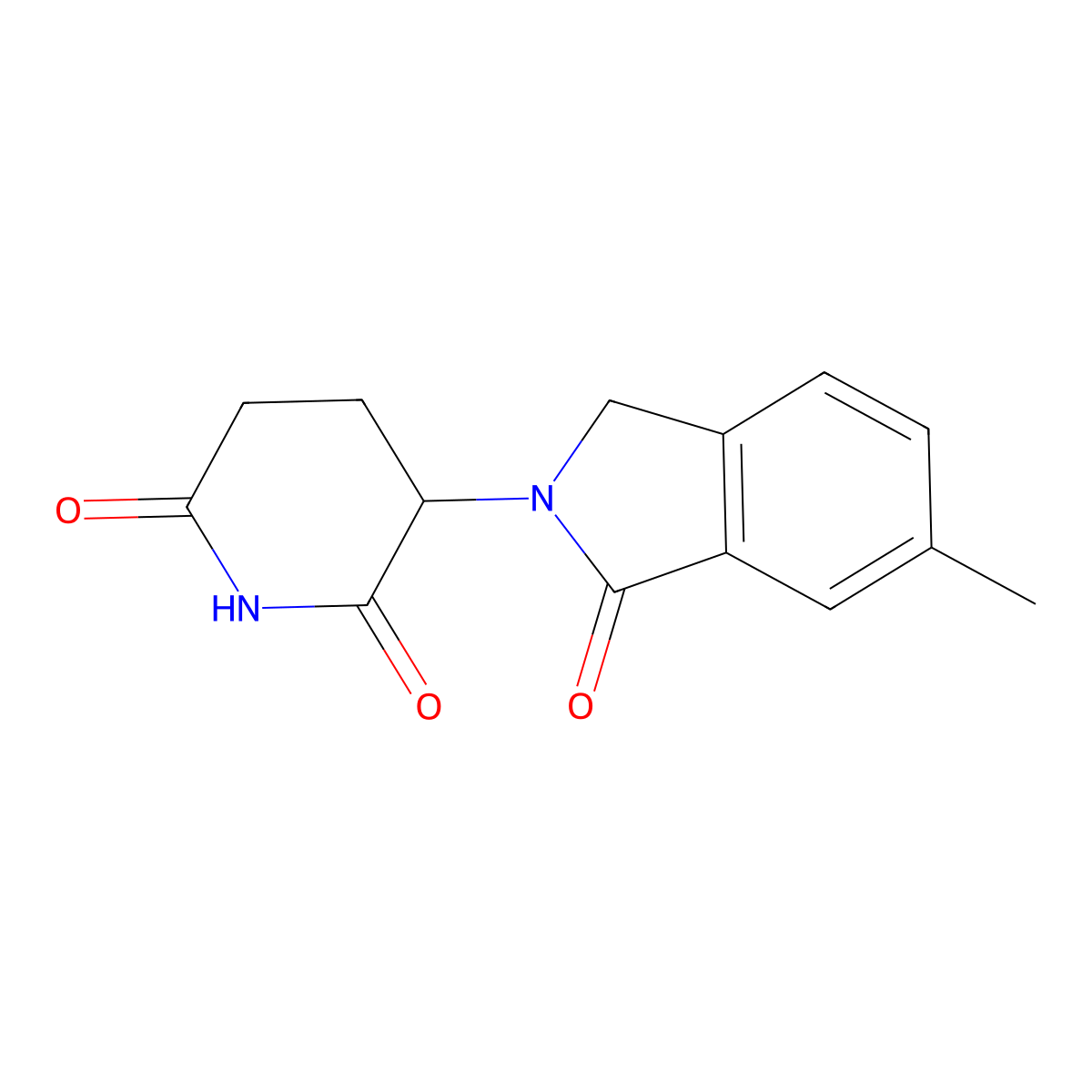 3-(6-methyl-1-oxo-2,3-dihydro-1H-isoindol-2-yl)piperidine-2,6-dione molecular structure, CAS 1416990-04-9