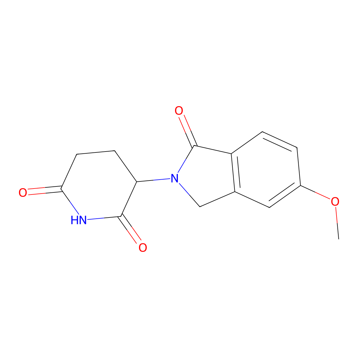 3-(5-methoxy-1-oxo-2,3-dihydro-1H-isoindol-2-yl)piperidine-2,6-dione molecular structure, CAS 1416990-14-1