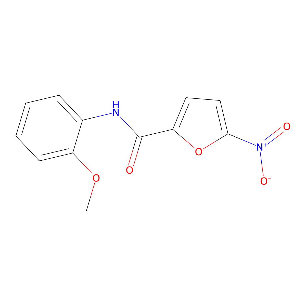 N-(2-methoxyphenyl)-5-nitrofuran-2-carboxamide molecular structure, CAS 14170-82-2