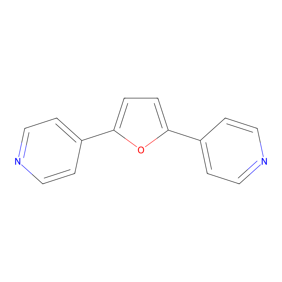 2,5-Bis(4-pyridyl)furan molecular structure, CAS 141700-75-6