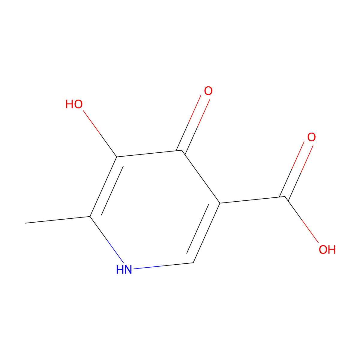 5-Hydroxy-6-methyl-4-oxo-1,4-dihydropyridine-3-carboxylic acid molecular structure, CAS 141703-18-6