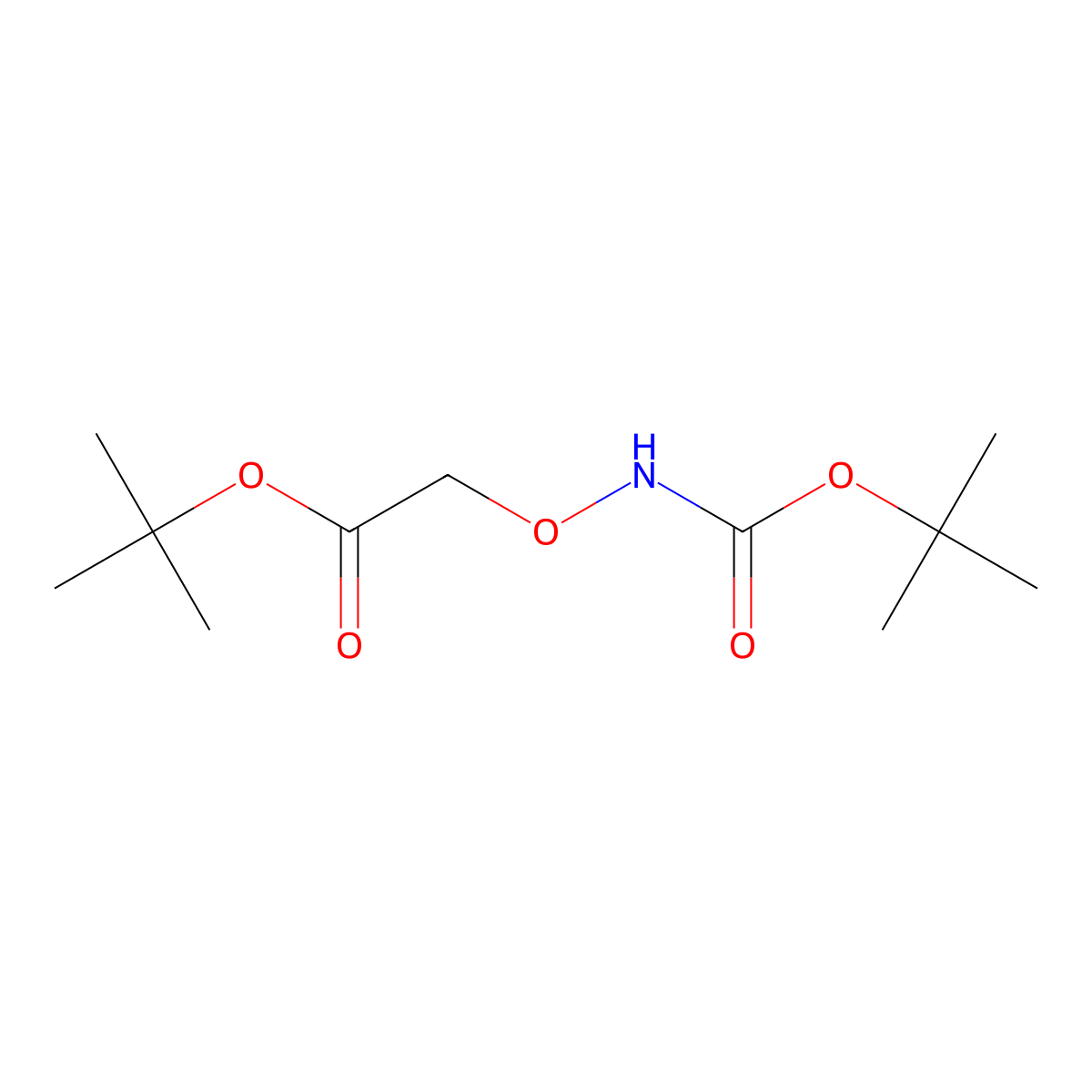 tert-Butyl 2-({[(tert-butoxy)carbonyl]amino}oxy)acetate molecular structure, CAS 1417034-23-1