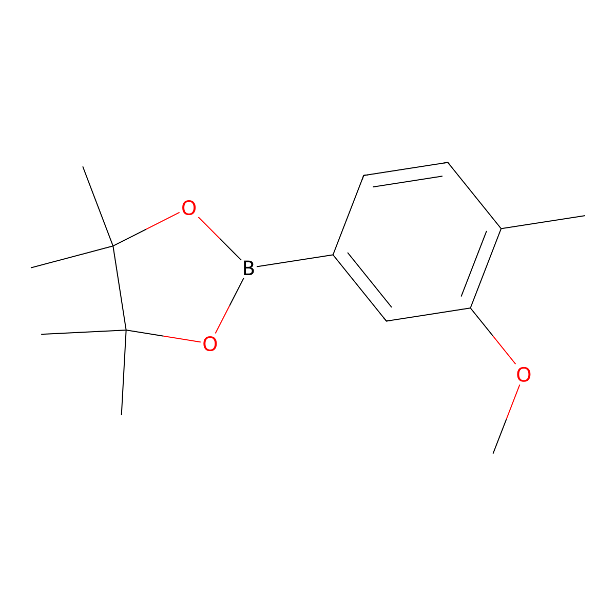 2-(3-Methoxy-4-methylphenyl)-4,4,5,5-tetramethyl-1,3,2-dioxaborolane molecular structure, CAS 1417036-28-2