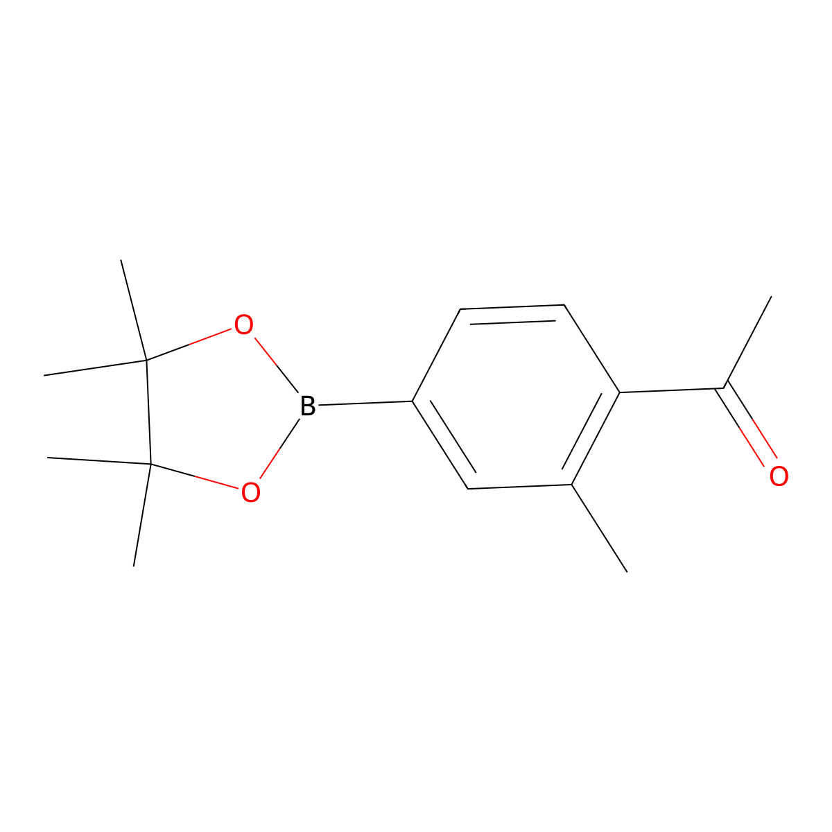 1-[2-Methyl-4-(tetramethyl-1,3,2-dioxaborolan-2-yl)phenyl]ethanone molecular structure, CAS 1417036-29-3