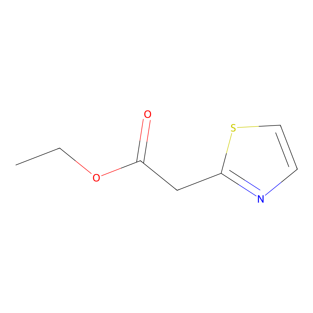Ethyl (1,3-thiazol-2-yl)acetate molecular structure, CAS 141704-11-2