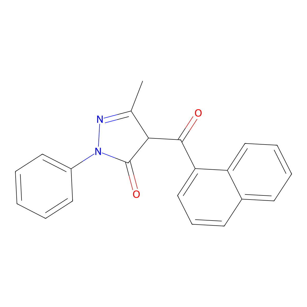3-Methyl-4-(1-naphthoyl)-1-phenyl-5(4H)-pyrazolone molecular structure, CAS 141704-27-0
