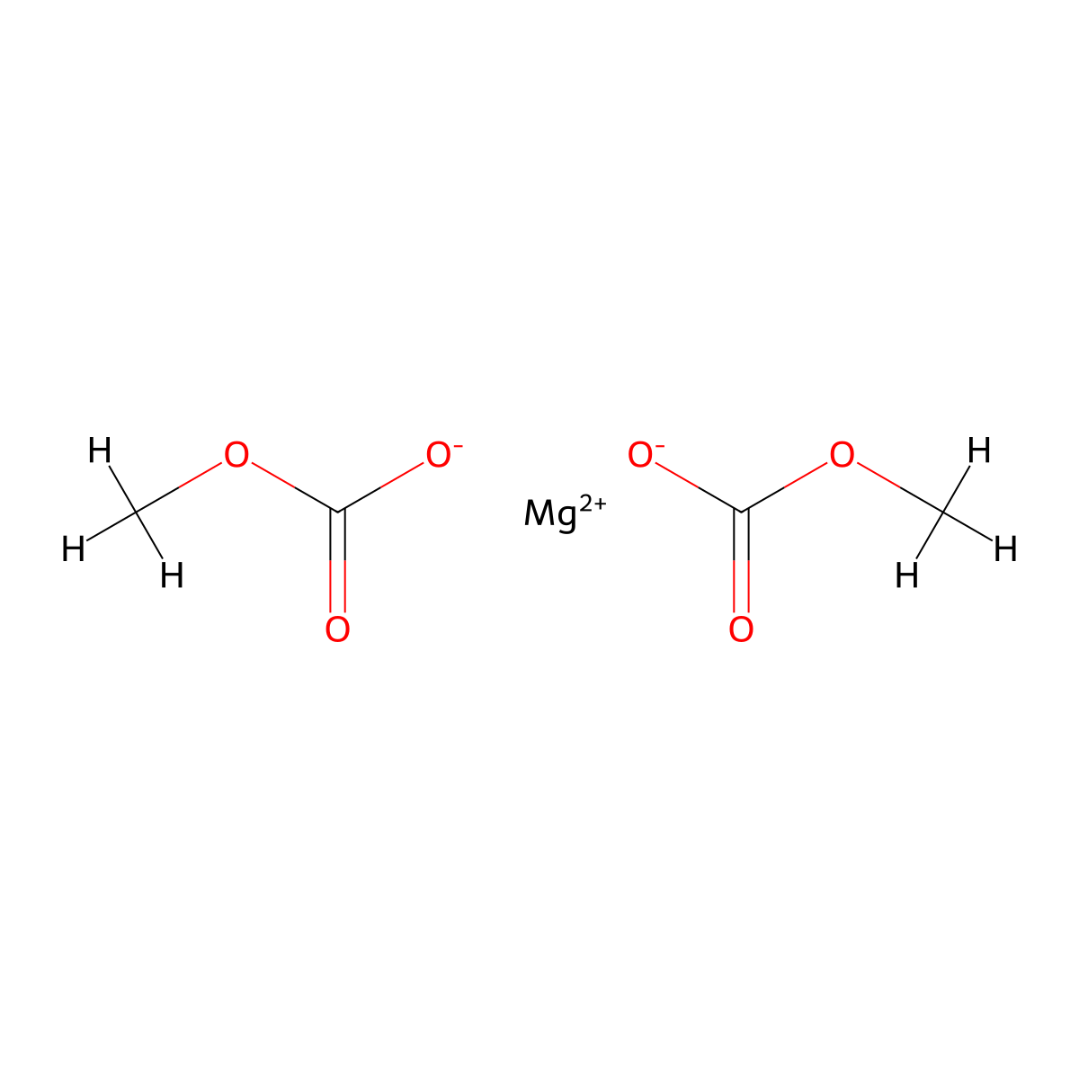 Carbonic acid, monomethyl ester, magnesium salt (2:1) molecular structure, CAS 14171-36-9