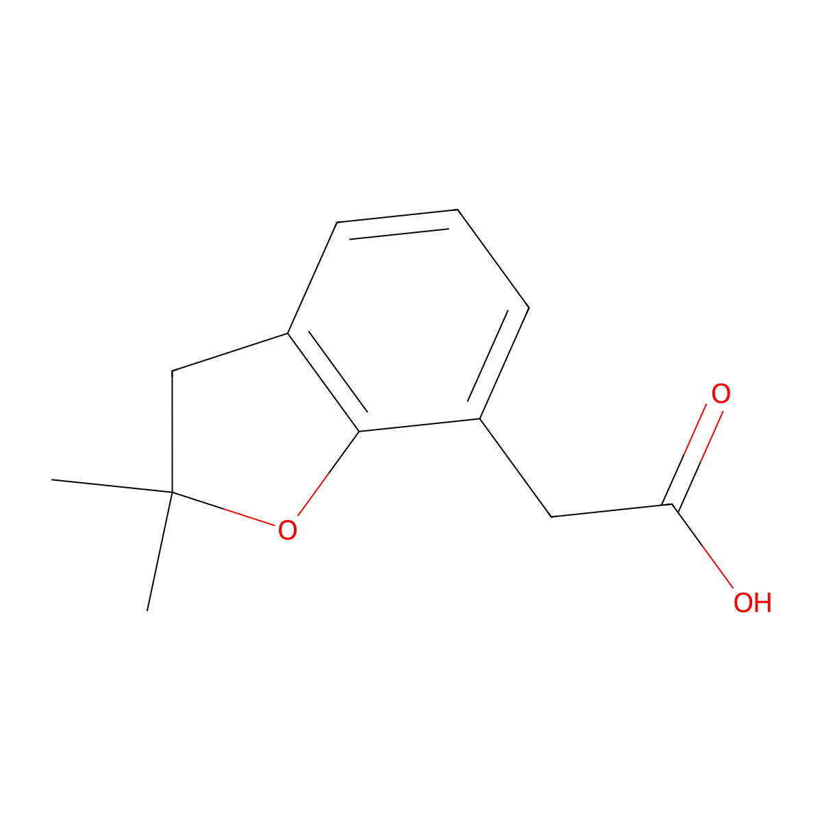 2-(2,2-Dimethyl-2,3-dihydro-1-benzofuran-7-yl)acetic acid molecular structure, CAS 1417161-25-1
