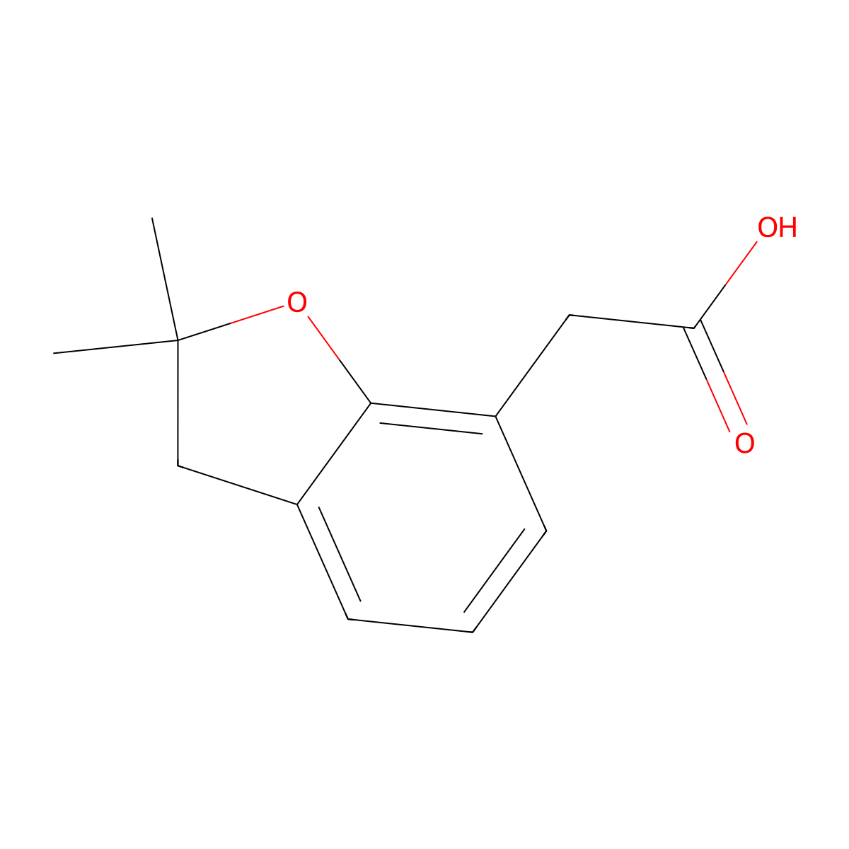 2-(2,2-Dimethyl-2,3-dihydro-1-benzofuran-7-yl)acetic acid molecular structure, CAS 1417161-25-1