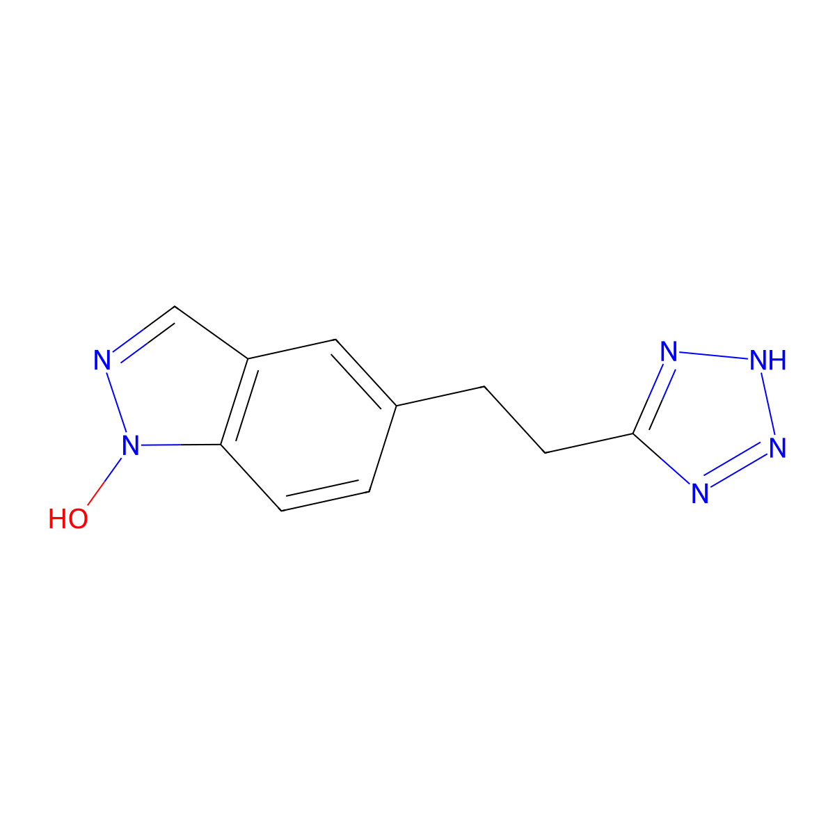 1-Hydroxy-5-[2-(2H-tetrazol-5-yl)ethyl]-1H-indazole molecular structure, CAS 1417162-83-4