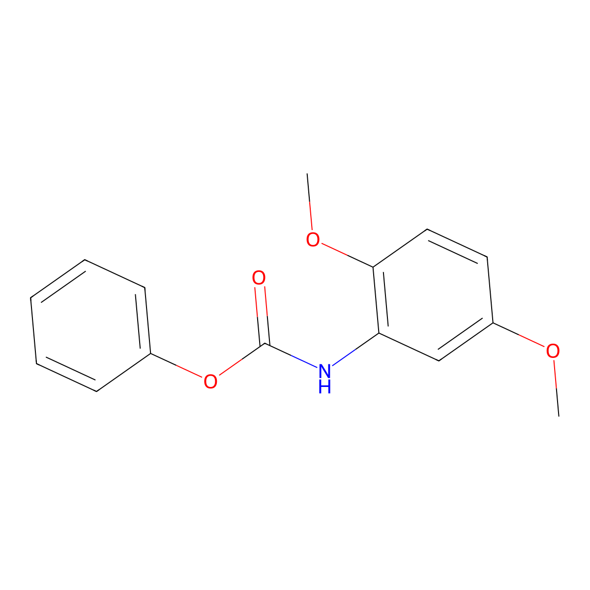 phenyl N-(2,5-dimethoxyphenyl)carbamate molecular structure, CAS 141717-92-2
