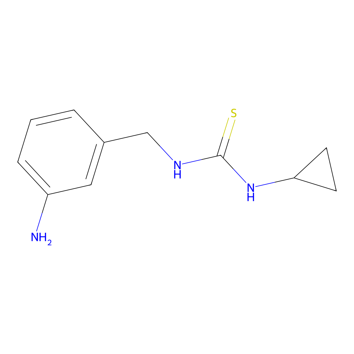 N-(3-Aminobenzyl)-N'-cyclopropylthiourea molecular structure, CAS 1417171-20-0