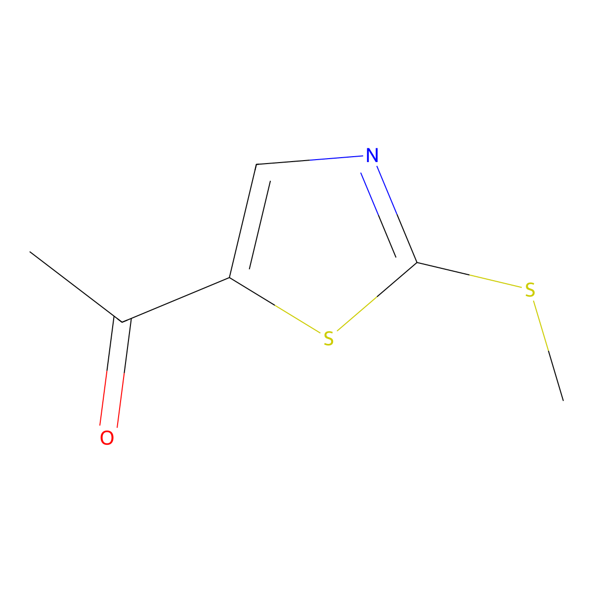 1-(2-(Methylthio)thiazol-5-yl)ethanone molecular structure, CAS 1417174-64-1