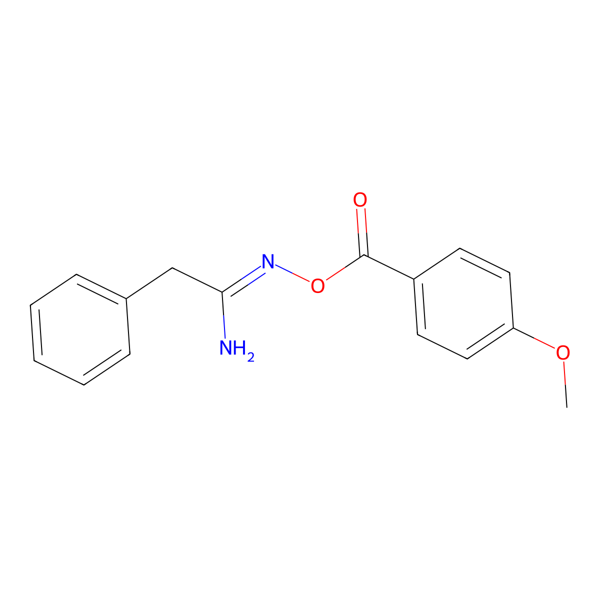 N'-((4-Methoxybenzoyl)oxy)-2-phenylacetimidamide molecular structure, CAS 1417177-21-9