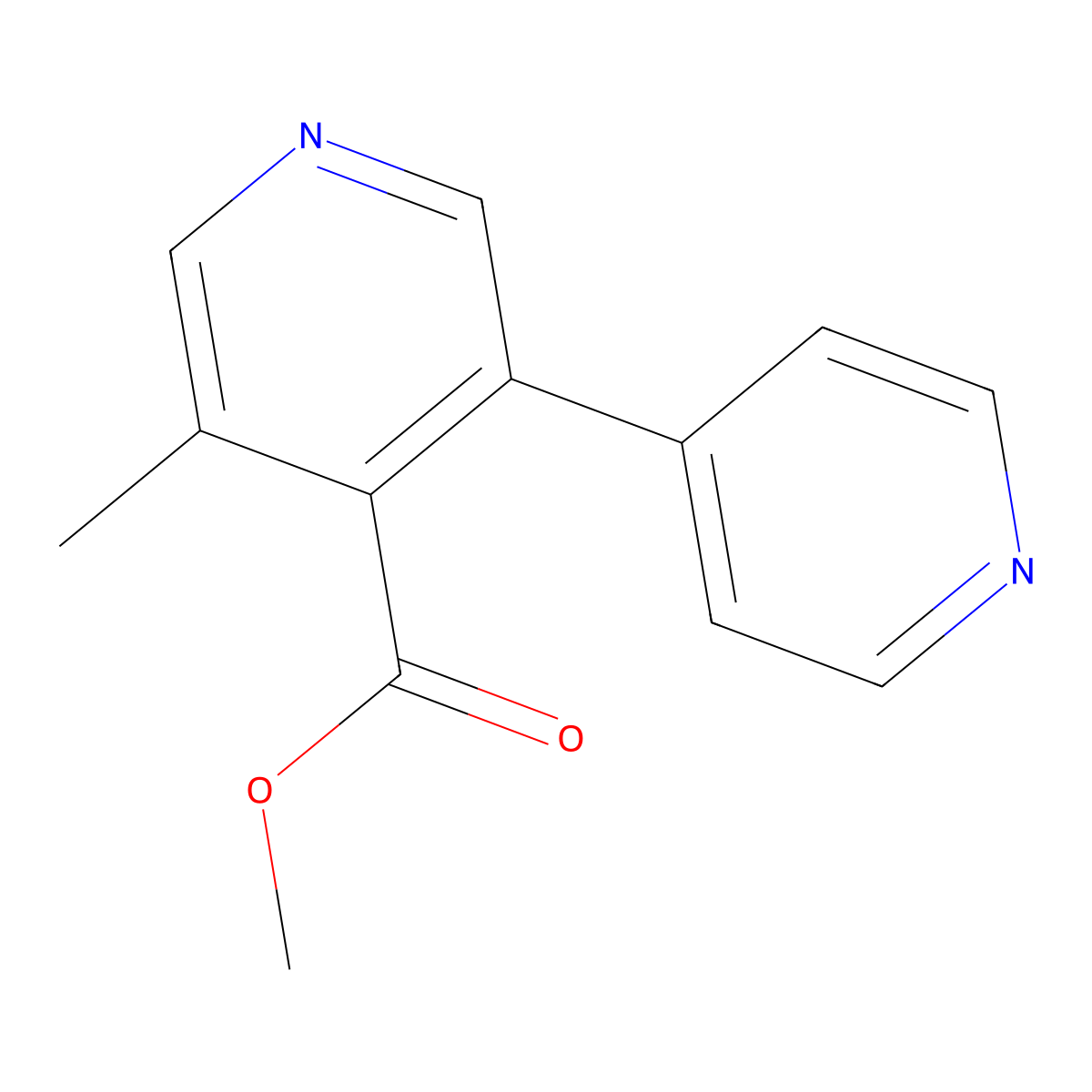 Methyl 3-methyl-5-pyridin-4-ylpyridine-4-carboxylate molecular structure, CAS 1417190-17-0